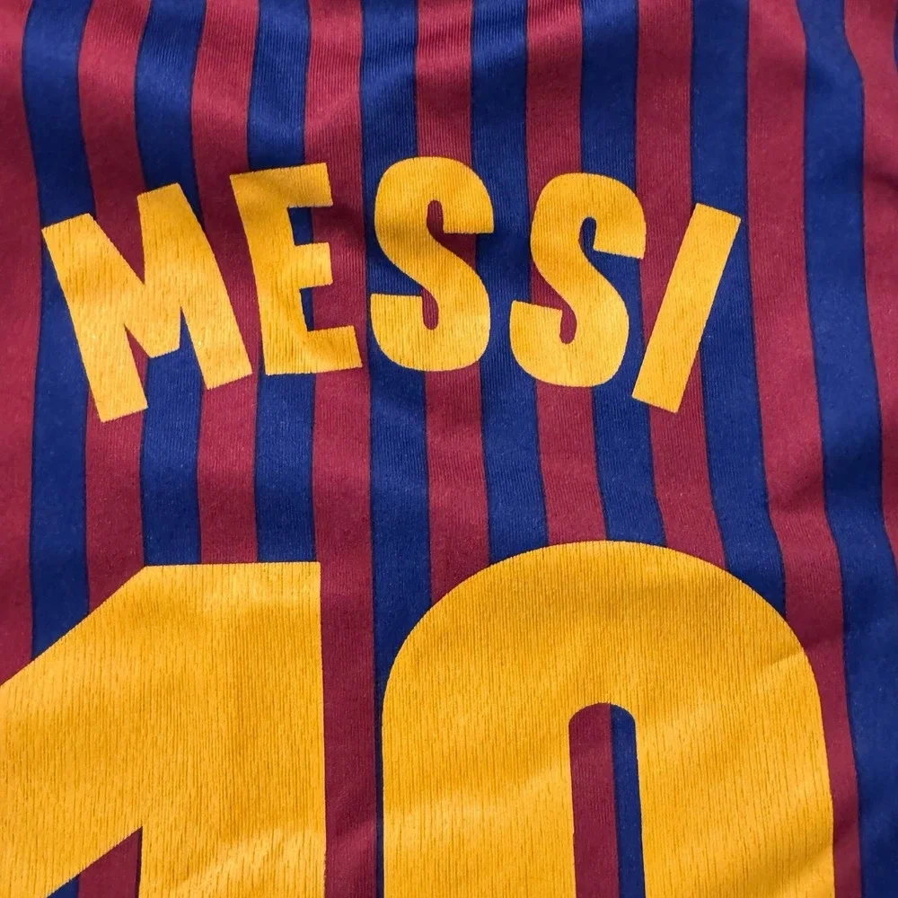 FCB Barcelona Messi Unisef Kids Striped Jersey Size 6 Rakuten Soccer Team